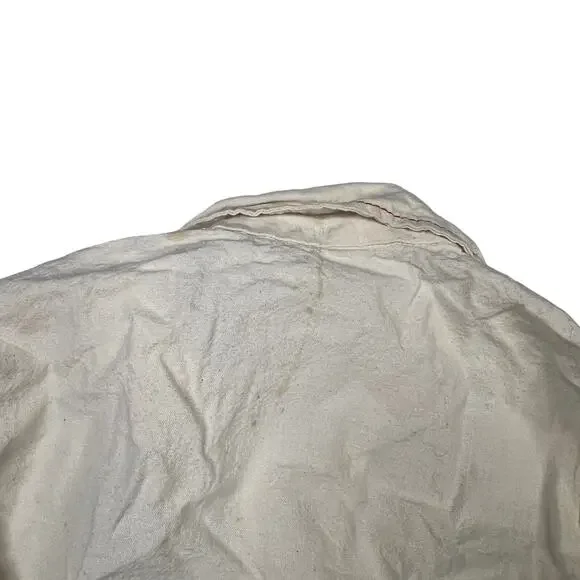 Vintage 60s 70s Embroidered Pearl Snap Big Collar Shirt Deer Floral Youth XS - Picture 4 of 7